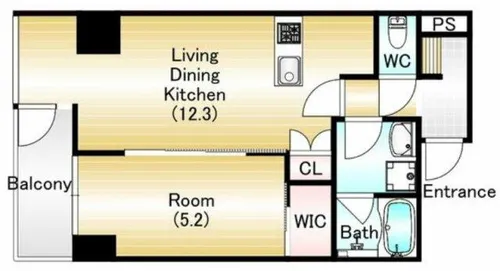 フォルトナート扇町【3階】の間取り