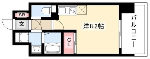 ルーエ今池【805号室】の間取り