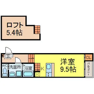 クリークコート【2階】の間取り