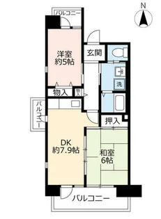 URシャレール東豊中【0090304号室】の間取り
