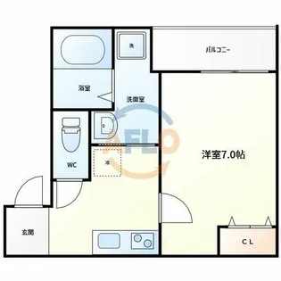 フジパレス住吉遠里小野Ⅱ番館【1階】の間取り