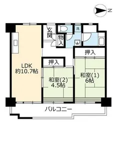 UR南港わかぎの【0430205号室】の間取り
