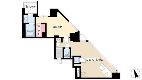 SK BUILDING-501【5階】の間取り