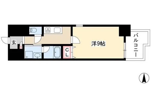 トレヴィ高岳【5階】の間取り