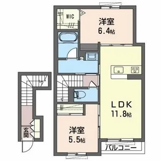 クローリス【2階】の間取り