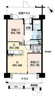 UR浜甲子園なぎさ街【0270105号室】の間取り