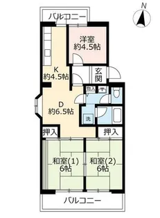 UR洛西福西公園【0070408号室】の間取り