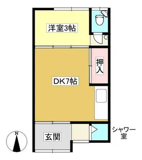 愛知県蒲郡市中央本町【一戸建】の間取り