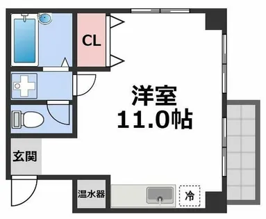 ローズマンション新深江【2階】の間取り