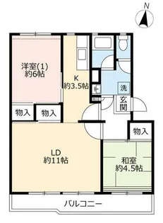 UR岩成台西【6100506号室】の間取り