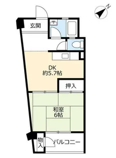 UR藤ヶ丘【0050606号室】の間取り