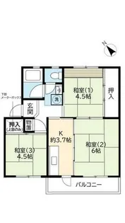 URひよどり台【1080105号室】の間取り