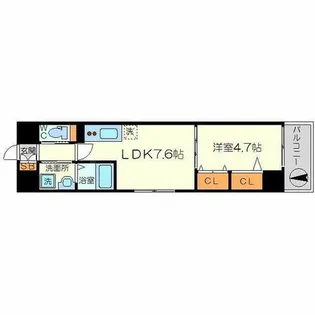 大阪府大阪市淀川区宮原2丁目【マンション】の間取り