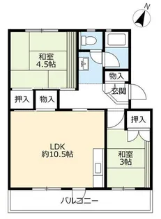 UR豊明【0490504号室】の間取り