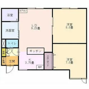 アメニティパークI【102号室】の間取り