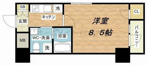 HS梅田EAST【6階】の間取り
