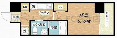 アドバンス西梅田ラシュレ【12階】の間取り