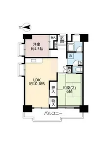 UR南港わかぎの【0440424号室】の間取り