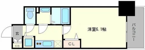 プレサンス新大阪ザ・シティ【7階】の間取り