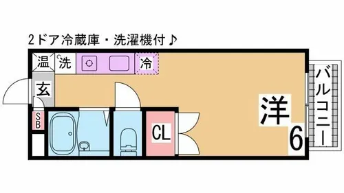 兵庫県神戸市須磨区多井畑東町【アパート】の間取り
