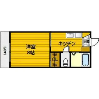 メゾン田村【103号室】の間取り