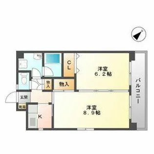 ハイツ・ルミエールペッティ【205号室】の間取り