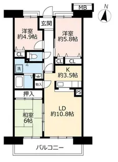 URアーバンラフレ小幡【0060903号室】の間取り