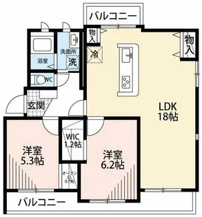 マンション北斗星【2-A号室】の間取り