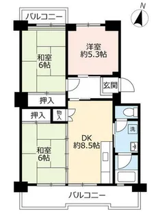 UR千代が丘【1030602号室】の間取り