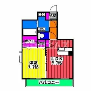 ピュア博多駅南弐番館【2階】の間取り