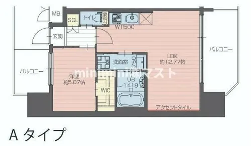 プレジオ大正【4階】の間取り