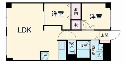 グレースフルハイツ1号館【1階】の間取り