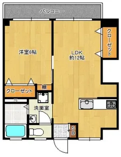 合川ハイツ【402号室】の間取り