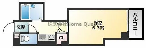 ビラ菱屋西【3階】の間取り