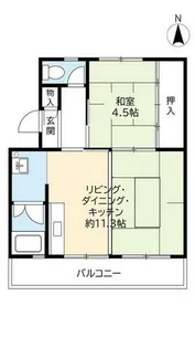 UR桜丘【0100305号室】の間取り
