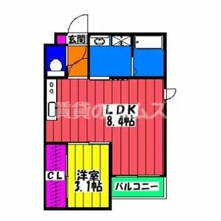 REGALEST大橋東【105号室】の間取り