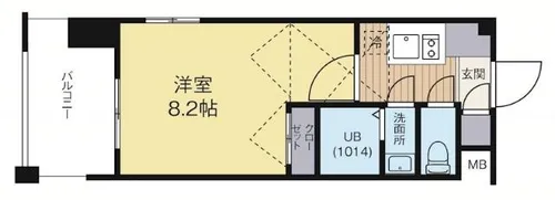 No.60VTOWER天神【13階】の間取り