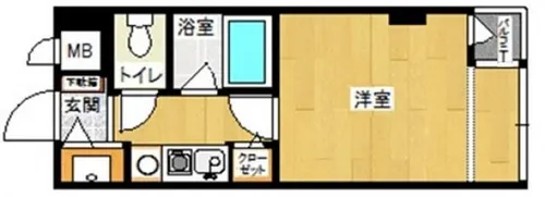 ダイナコートヒルズ折尾【1階】の間取り
