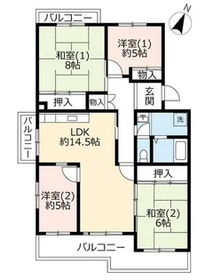 UR泉北城山台二丁【0250109号室】の間取り