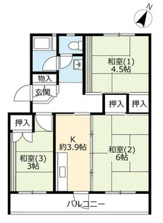 UR久御山【0420205号室】の間取り