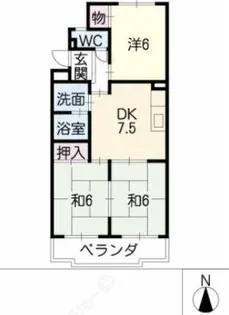 センチュリーコート【202号室】の間取り
