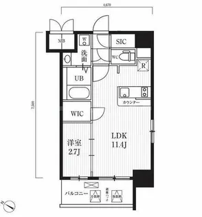 アプリーレ中之島【3階】の間取り