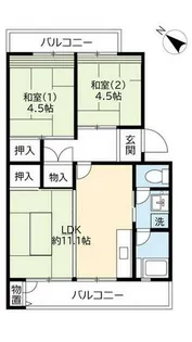 UR釈尊寺第二【0320504号室】の間取り