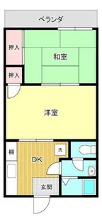 安良グリーンハイツ【1階】の間取り