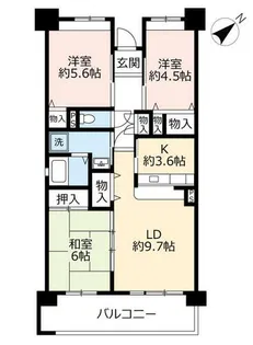 URアーバンラフレ虹ヶ丘西【0100405号室】の間取り