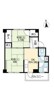 UR総持寺【0090502号室】の間取り