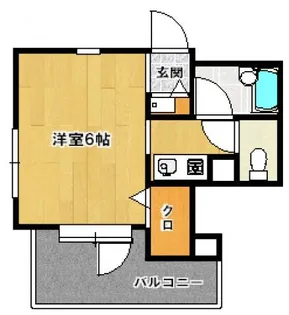 ドミエスポワール南福岡【202号室】の間取り