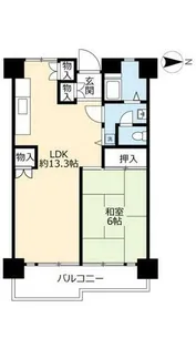UR南港ひかりの【0161306号室】の間取り