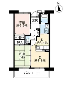 URアルビス緑丘【1060204号室】の間取り