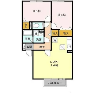 グランアクシス堅田B【1階】の間取り